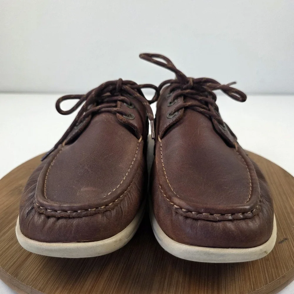 SAS Shoes Mens Size 12 Brown Leather Boat Casual Comfort TriPad Deck USA